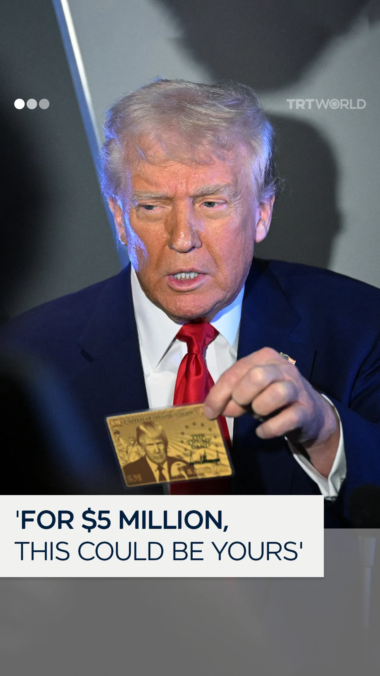 Trump flaunts ticket to US citizenship: 'Gold card'